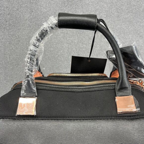 Ted Baker London Wheeled Business Case Black 28L Carry On Laptop Bag Rose Gold - Picture 6 of 16